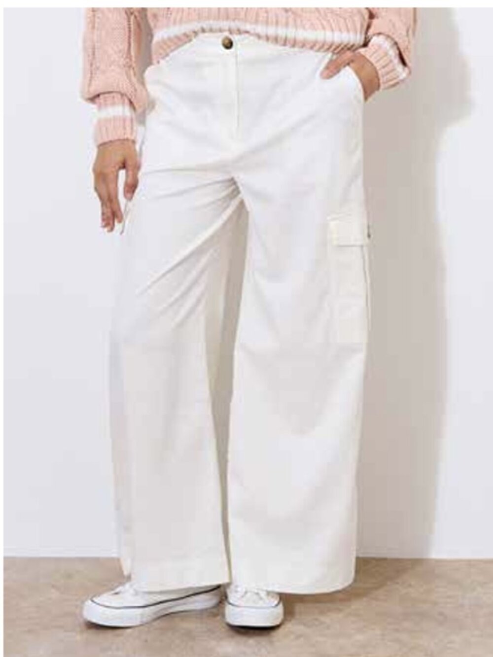 White Cargo Pant